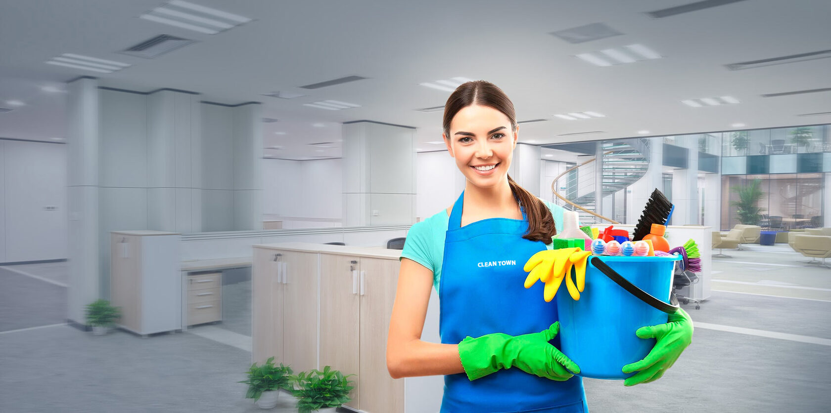 Клинер CleanTown с инвентарём